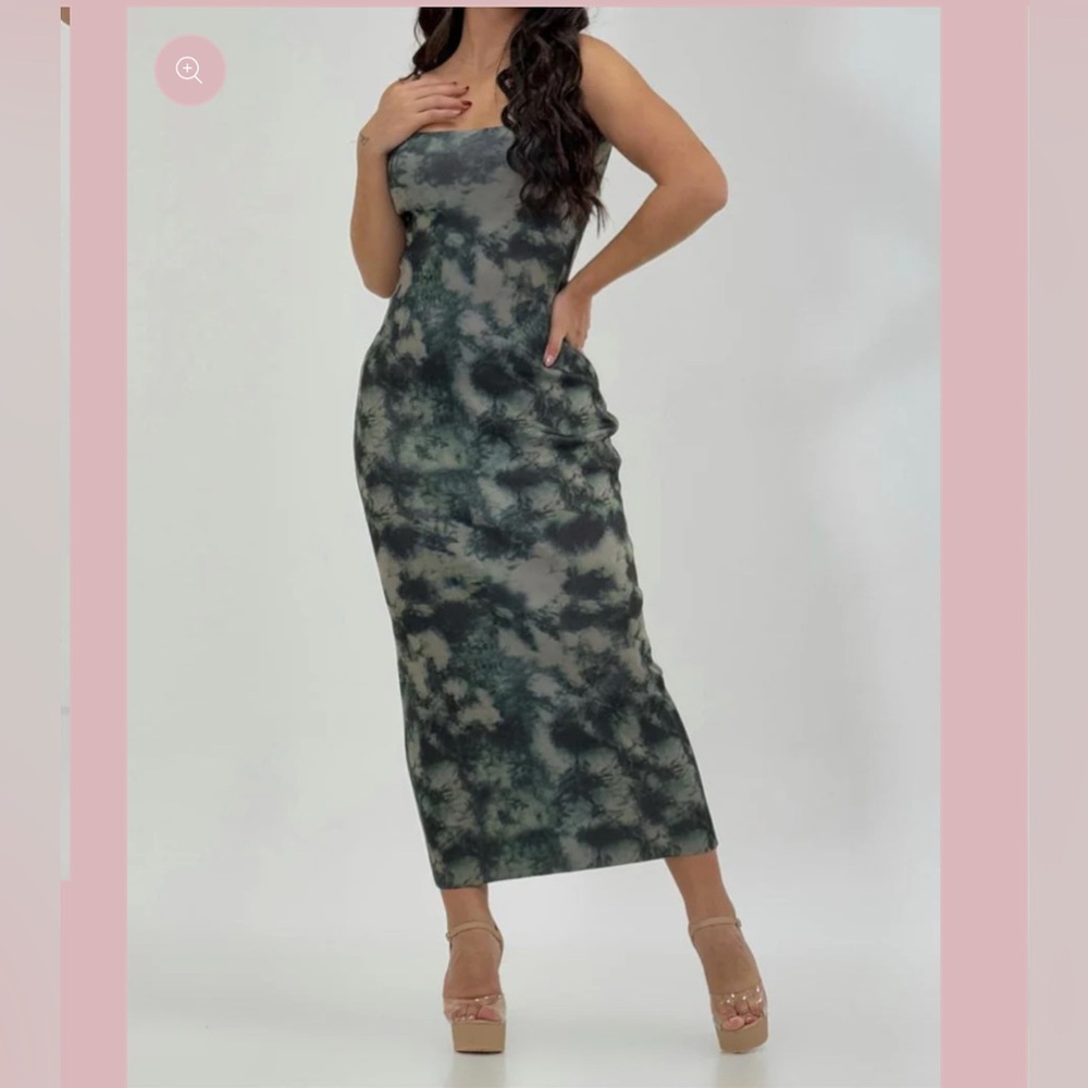 Zara Gray and Green Dress